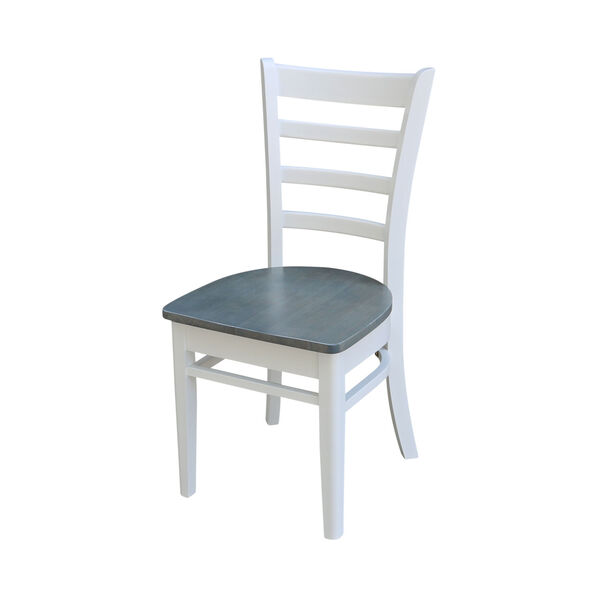 Emily White and Heather Gray 30-Inch Round Top Pedestal Table With Chairs, Three-Piece, image 3