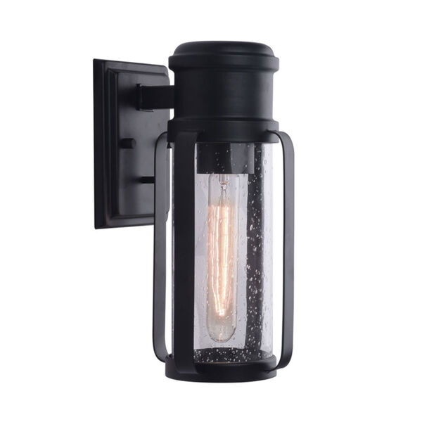 Abner Black Seven-Inch One-Light Outdoor Wall Sconce, image 1