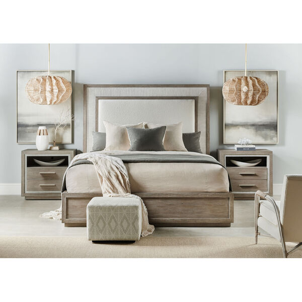 Serenity Gray Wash Rookery Upholstered Panel Bed, image 3