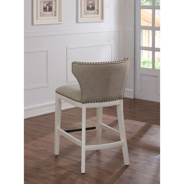 Carena White and Beige Counter Stool, image 4