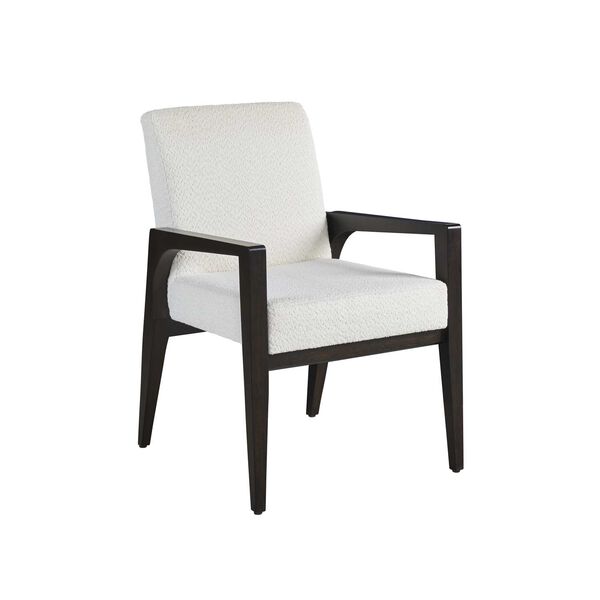 Zanzibar Espresso White Upholstered Arm Chair, image 1
