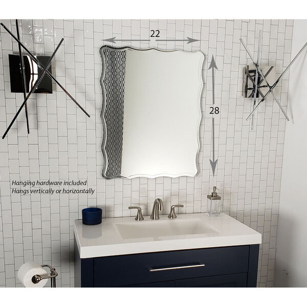 Ridge Silver 24 x 40-Inch Rectangular Frameless Bathroom Mirror, image 5