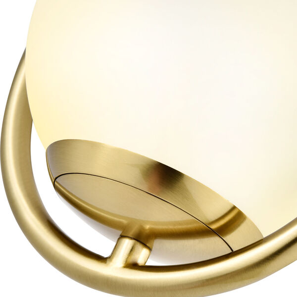 Capri Antique Brass and Satin Integrated LED Pendant, image 6