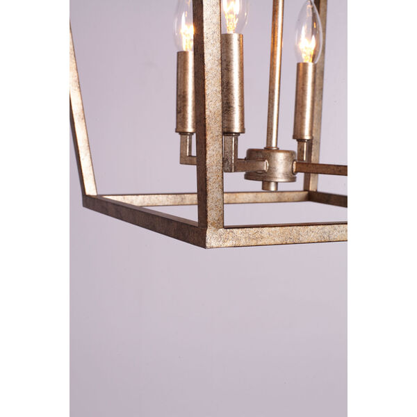 Vintage Gold Five-Light Linear Pendant, image 2