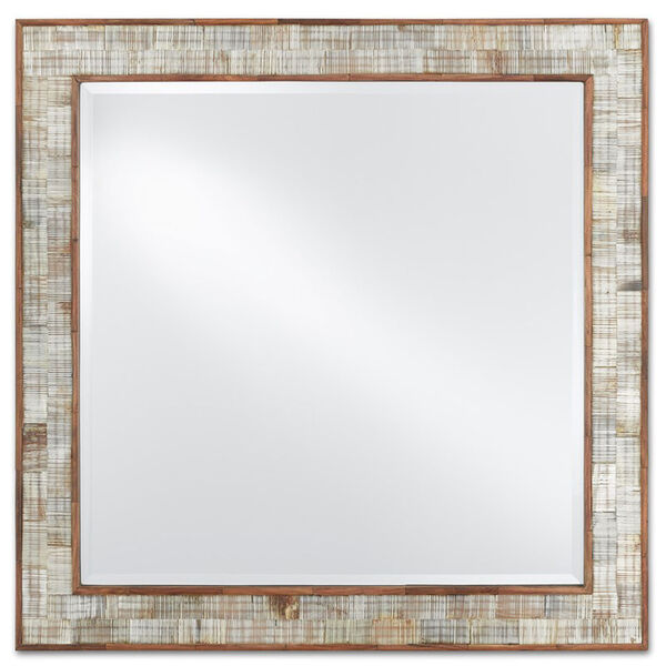 Miami Beach Glossy White and Pink Wall Mirror, image 1