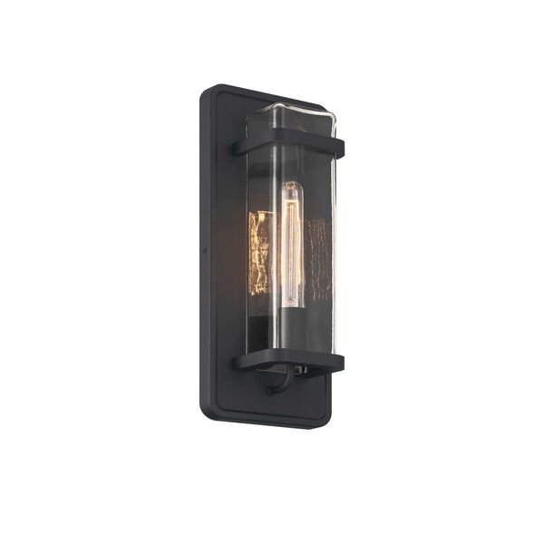 Pearl Street Black One-Light Outdoor Wall Lantern with Clear Glass Shade, image 1