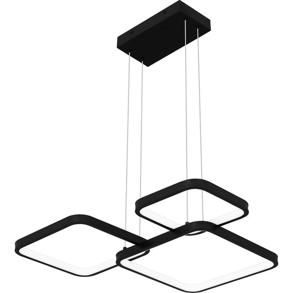 Elvive Matte Black Three-Light LED Pendant, image 6