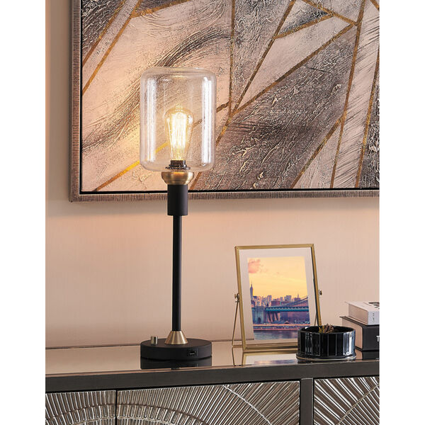 Luken Black Two-Light Table Lamp, Set of Two, image 2