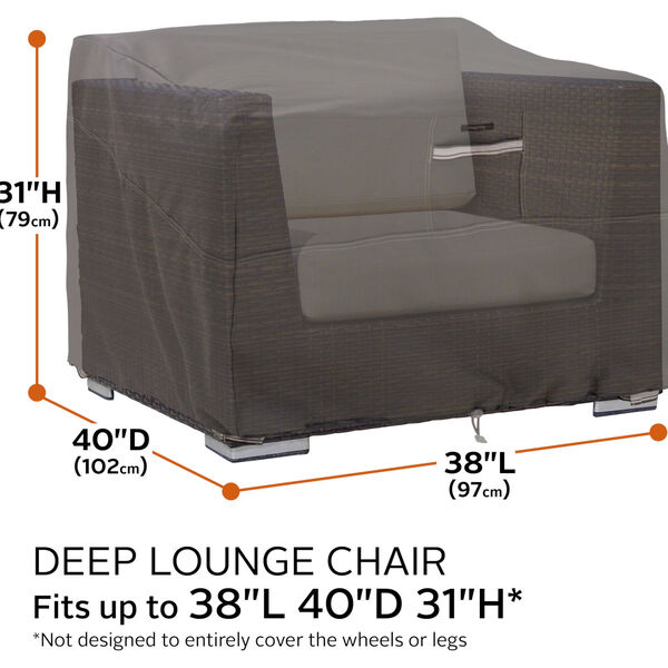 Maple Dark Taupe Patio Lounge Chair Cover, Set of 4, image 4