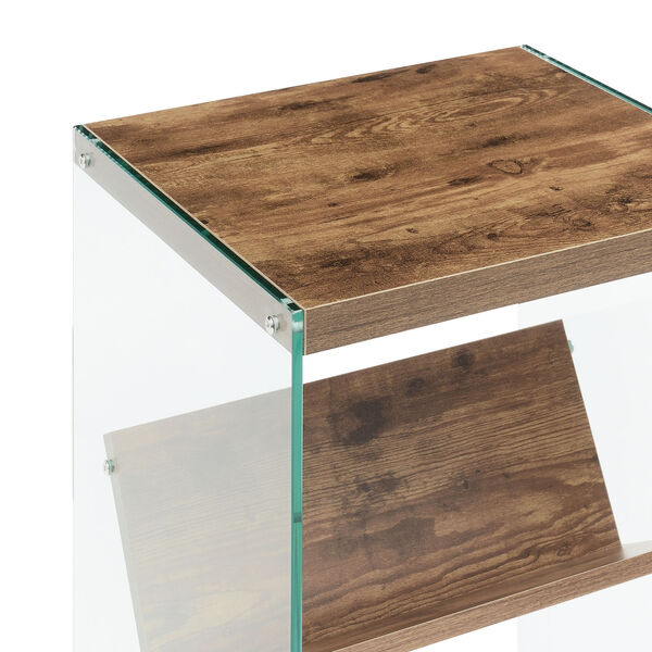 SoHo Barnwood and Glass End Table with Shelf, image 2