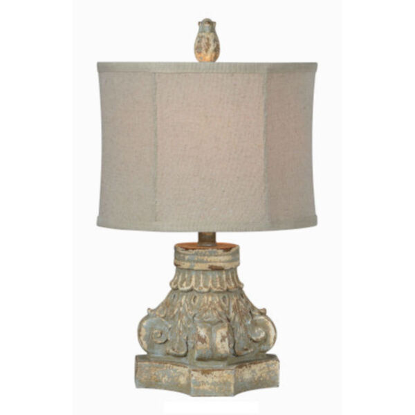 Partridge Distressed Blue One-Light Table Lamp Set of Two, image 1