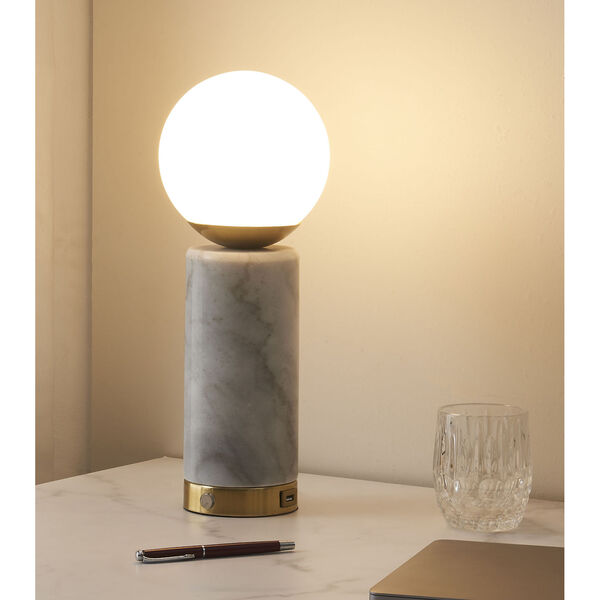 Aspen Brass Integrated LED Table Lamp, image 6