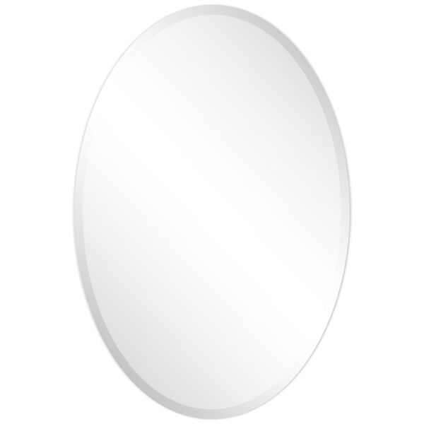 Frameless Clear 24 x 36-Inch Oval Wall Mirror, image 2