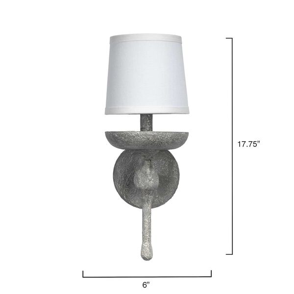 Concord Grey Plaster One-Light Wall Sconce, image 8