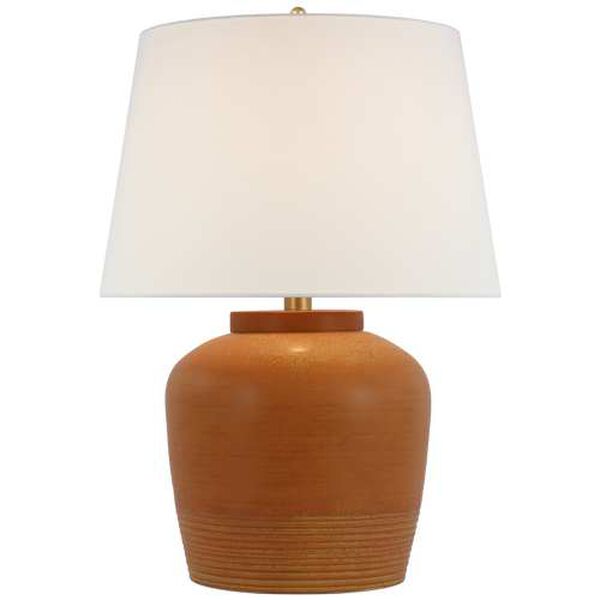 Nora Burnt Sienna One-Light Table Lamp with Linen Shade by Marie Flanigan, image 1
