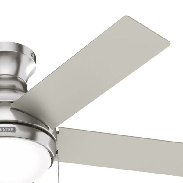 Aren Brushed Nickel 44-Inch Low Profile Ceiling Fan with LED Light Kit and Pull Chain, image 5