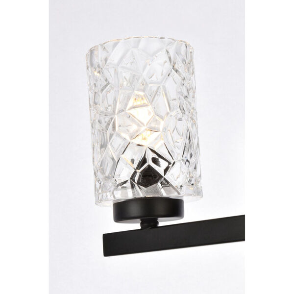 Cassie Black and Clear Shade Four-Light Bath Vanity, image 5
