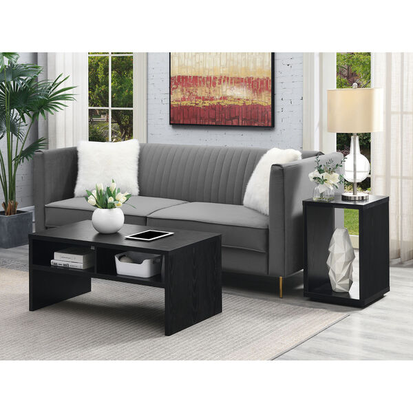Northfield Admiral Black Deluxe Coffee Table with Shelves, image 5