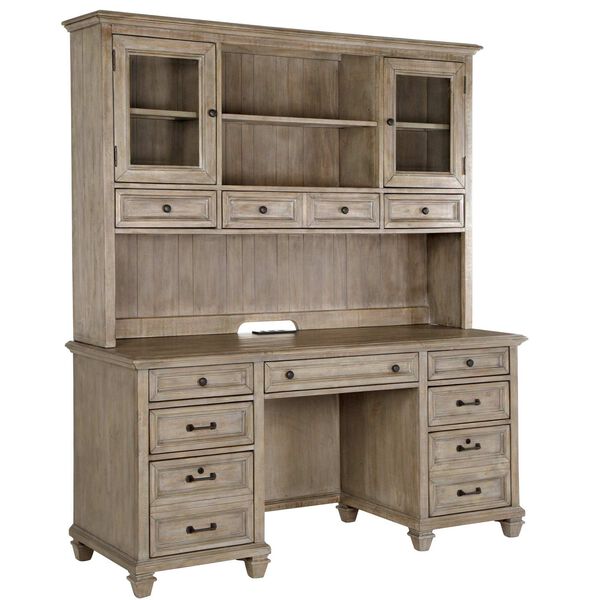 Lancaster Dove Tail Grey Credenza with Hutch, image 3
