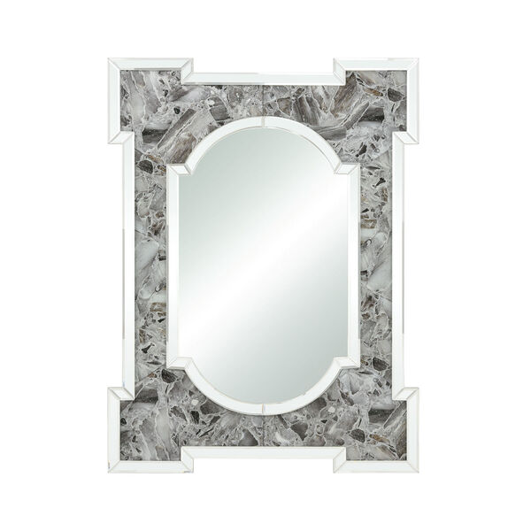 Crystalline Grey Agate 30 x 40 Inch Wall Mirror, image 1