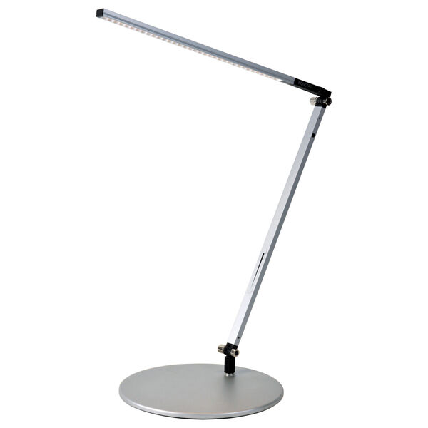 Z-Bar Silver Warm Light LED Solo Desk Lamp with Two-Piece Desk Clamp, image 1