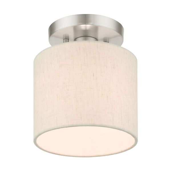 Meadow Brushed Nickel Seven-Inch One-Light Semi-Flush Mount, image 3