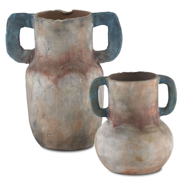 Arcadia Sand and Teal Vase, Set of 2, image 1