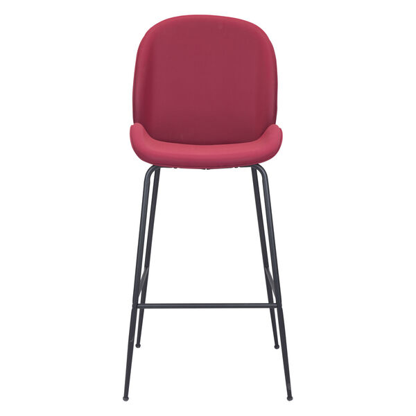 Miles Red and Black Bar Stool, image 4