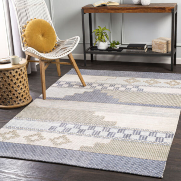 Didim Taupe and Teal Runner Rug, image 2