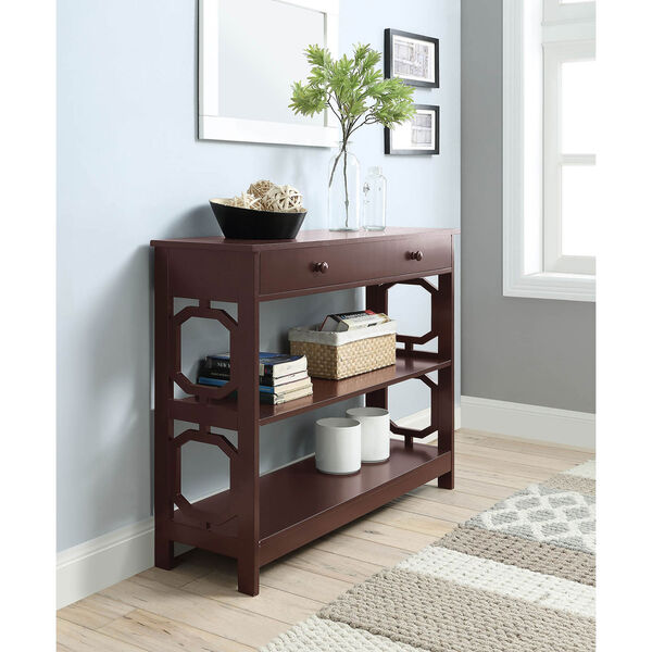 Omega 1 Drawer Console Table in Espresso, image 5
