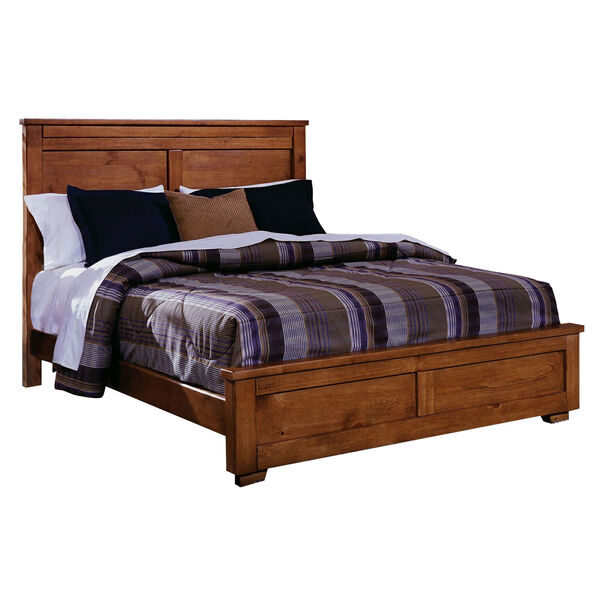 Diego Cinnamon Pine Queen Complete Bed, image 1
