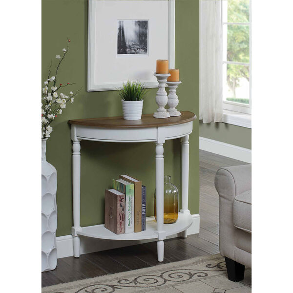 French Country Driftwood and White Entryway Table, image 1