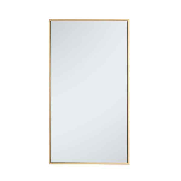 Eternity Brass 20-Inch Rectangular Mirror with Metal Frame, image 1