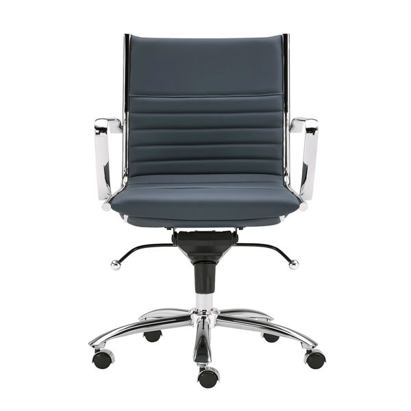 Dirk Blue 27-Inch Low Back Office Chair, image 1