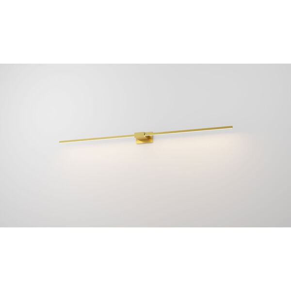 Z-Bar Gold Soft Warm Integrated LED Center Mount Bath Stripe, image 1