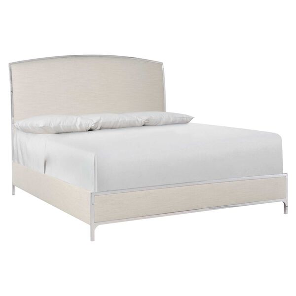 Silhouette Cream and Stainless Steel Panel Bed, image 2