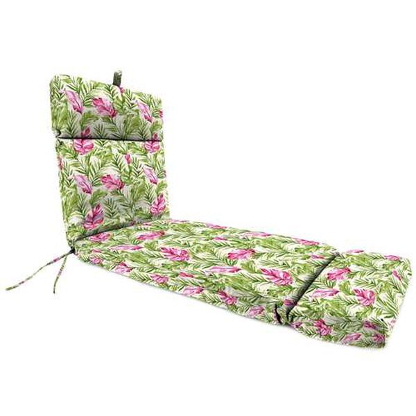 Zealand Island Green 22 x 72 Inches French Edge Outdoor Chaise Lounge Cushion, image 1
