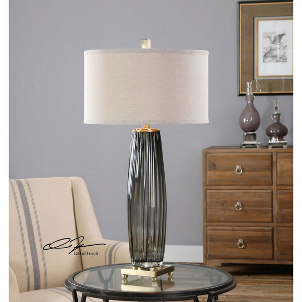 Vilminore Gray Glass One-Light Table Lamp, image 2
