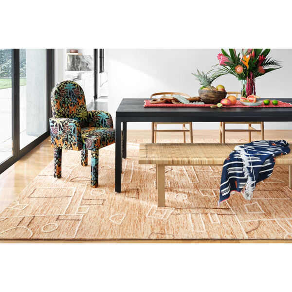Justina Blakeney Leela Terracotta and Natural Rectangle: 2 Ft. 3 In. x 3 Ft. 9 In. Rug, image 4