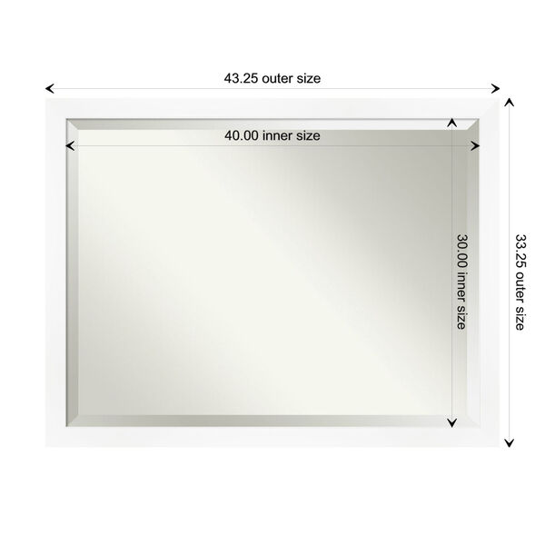 Cabinet White Wall Mirror, image 4