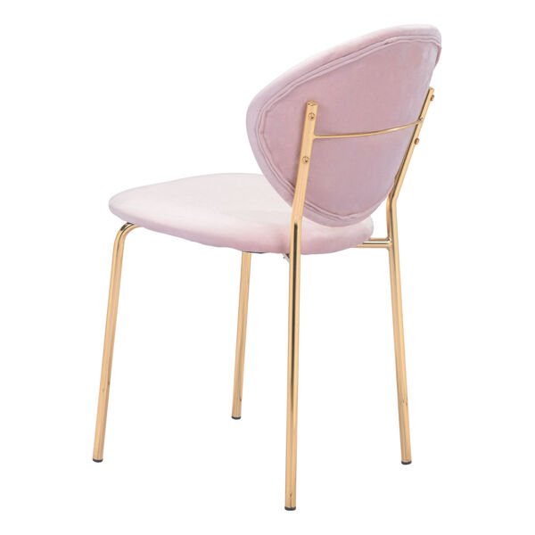 Clyde Pink and Gold Dining Chair, Set of Two, image 6