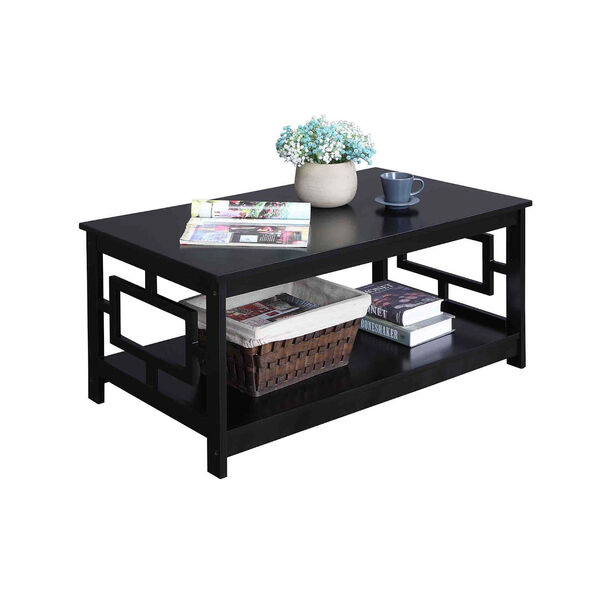 Town Square Black 22-Inch Square Coffee Table, image 2