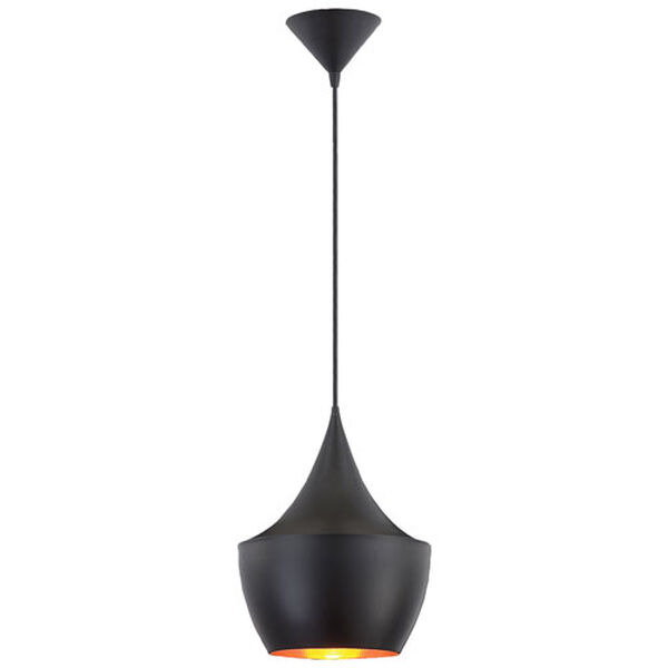 Piquito Black One-Light Pendant, image 1