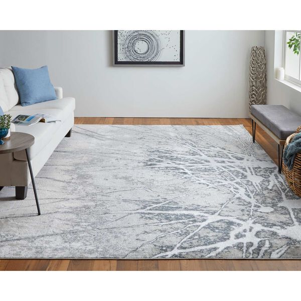 Astra Gray Silver Ivory Area Rug, image 3