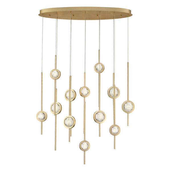 Barletta Brass Anodized Aluminum 12-Inch Integrated LED Chandelier, image 4