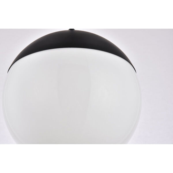 Eclipse Black and Frosted White 10-Inch One-Light Plug-In Pendant, image 4