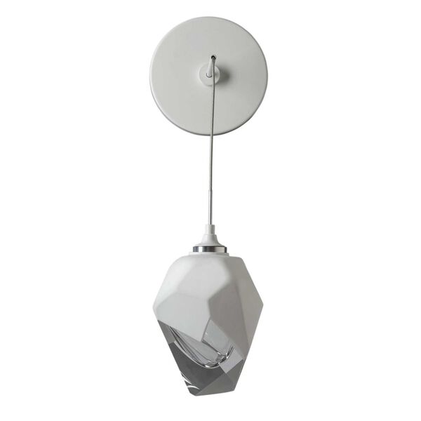 Chrysalis White One-Light Wall Sconce with White Crystal Glass, image 2