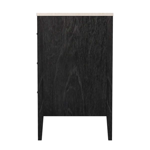 Mayfair Black Six -Drawer Wood and Marble Dresser, image 4