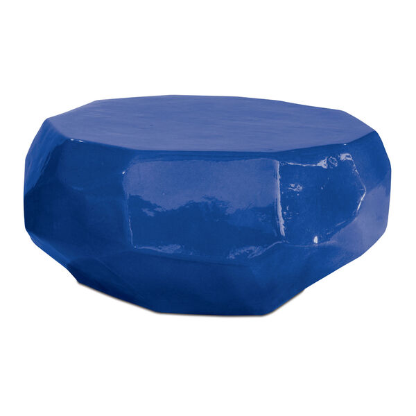 Ceramic Geo Coffee Table in Navy Blue, image 1