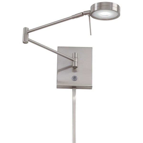 Apothecary Brushed Nickel LED Swing Arm Wall Lamp, image 1